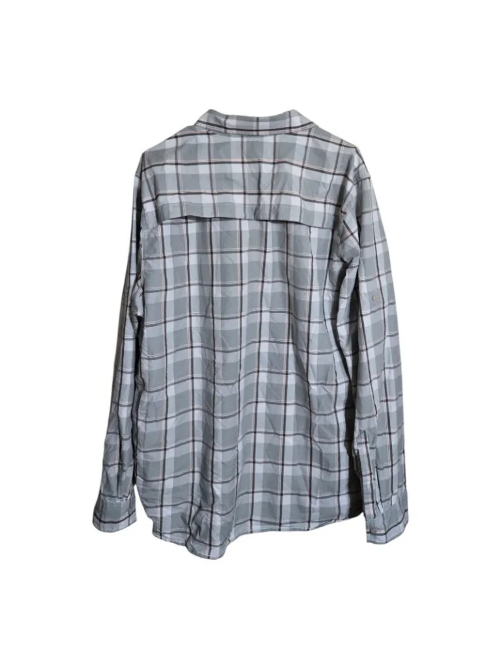 North Face Shirt Mens XL Plaid Button Down Long Sleeve Vented Outdoor Hiking